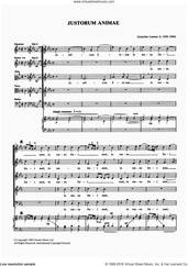 Cover icon of Justorum Animae sheet music for voice, piano or guitar by Orlandus Lassus, classical score, intermediate skill level