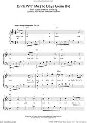 Cover icon of Drink With Me (To Days Gone By) (from Les Miserables) sheet music for voice, piano or guitar by Boublil and Schonberg, Alain Boublil, Claude-Michel Schonberg and Herbert Kretzmer, intermediate skill level