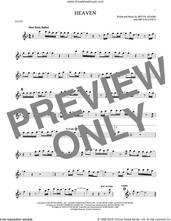 Cover icon of Heaven sheet music for flute solo by Bryan Adams and Jim Vallance, intermediate skill level