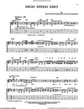 Cover icon of High Speed Dirt sheet music for guitar (tablature) by Megadeth, Dave Ellefson and Dave Mustaine, intermediate skill level