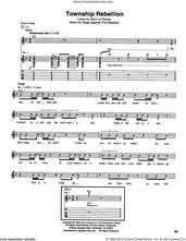 Cover icon of Township Rebellion sheet music for guitar (tablature) by Rage Against The Machine, intermediate skill level