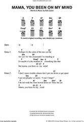 Cover icon of Mama, You Been On My Mind sheet music for ukulele (chords) by Bob Dylan, intermediate skill level