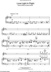 Cover icon of Love Light In Flight sheet music for voice, piano or guitar by Stevie Wonder, intermediate skill level