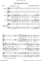 Cover icon of The Shepherd's Carol sheet music for choir (SATB: soprano, alto, tenor, bass) by Richard Bennett and Anon, classical score, intermediate skill level