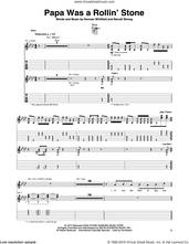 Cover icon of Papa Was A Rollin' Stone sheet music for guitar (tablature) by The Temptations, George Michael, Barrett Strong and Norman Whitfield, intermediate skill level