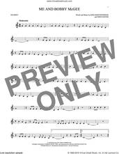 Cover icon of Me And Bobby McGee sheet music for trumpet solo by Kris Kristofferson, Janis Joplin, Roger Miller and Fred Foster, intermediate skill level