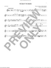 Cover icon of Ticket To Ride sheet music for alto saxophone solo by The Beatles, John Lennon and Paul McCartney, intermediate skill level
