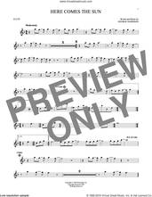 Cover icon of Here Comes The Sun sheet music for flute solo by The Beatles and George Harrison, intermediate skill level