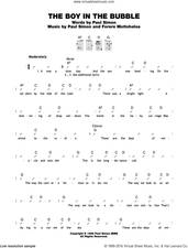Cover icon of The Boy In The Bubble sheet music for ukulele (chords) by Paul Simon and Forere Motloheloa, intermediate skill level