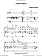 Cover icon of Don't You Know? sheet music for voice, piano or guitar by Della Reese and Bobby Worth, intermediate skill level