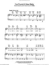 Cover icon of I've Found A New Baby sheet music for voice, piano or guitar by Spencer Williams and Jack Palmer, intermediate skill level