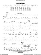 Cover icon of Die Young sheet music for ukulele (chords) by Black Sabbath, Ronnie Dio, Terrence Butler, Tony Iommi and William Ward, intermediate skill level