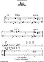 Cover icon of Dark sheet music for voice, piano or guitar by Prince and Prince Rogers Nelson, intermediate skill level