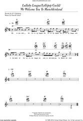 Cover icon of Lullaby League/Lollipop Guild/We Welcome You To Munchkinland (from 'The Wizard Of Oz') sheet music for ukulele by Harold Arlen and E.Y. Harburg, intermediate skill level