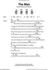 Cover icon of The Man sheet music for ukulele by Ed Sheeran, intermediate skill level