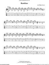Cover icon of Rondino sheet music for guitar (tablature) by Jean-Philippe Rameau, classical score, intermediate skill level