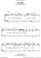 Cover icon of Honesty sheet music for voice and piano by Billy Joel, intermediate skill level