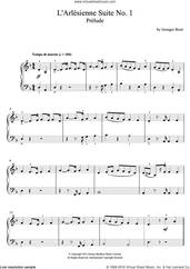 Cover icon of Prelude (from 'L'Arlesienne') sheet music for voice, piano or guitar by Georges Bizet, classical score, intermediate skill level