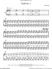 Cover icon of Etude No. 1 sheet music for piano solo by Philip Glass, classical score, intermediate skill level