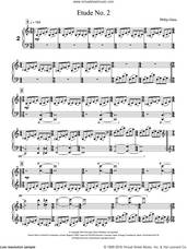 Cover icon of Etude No. 2 sheet music for piano solo by Philip Glass, classical score, intermediate skill level