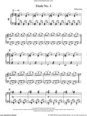 Cover icon of Etude No. 3 sheet music for piano solo by Philip Glass, classical score, intermediate skill level