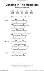 Cover icon of Dancing In The Moonlight sheet music for guitar (chords) by Thin Lizzy and Phil Lynott, intermediate skill level