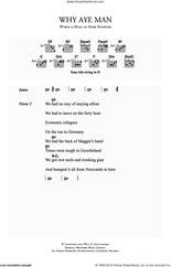 Cover icon of Why Aye Man sheet music for guitar (chords) by Mark Knopfler, intermediate skill level