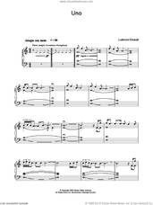 Cover icon of Uno sheet music for piano solo by Ludovico Einaudi, classical score, intermediate skill level