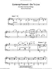 Cover icon of Contempt Farewell - Die To Live (from Much Ado About Nothing) sheet music for piano solo by Patrick Doyle, intermediate skill level