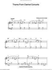 Cover icon of Slow Movement Theme from Clarinet Concerto sheet music for voice, piano or guitar by Wolfgang Amadeus Mozart, classical score, intermediate skill level