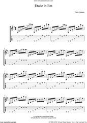 Cover icon of Etude In Em sheet music for guitar (tablature) by Kris Lennox, intermediate skill level