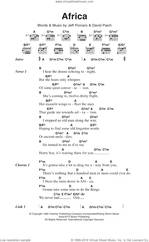 Cover icon of Africa sheet music for guitar (chords) by Toto, David Paich and Jeff Porcaro, intermediate skill level