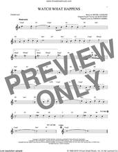Cover icon of Watch What Happens sheet music for tenor saxophone solo by Norman Gimbel and Michel LeGrand, intermediate skill level