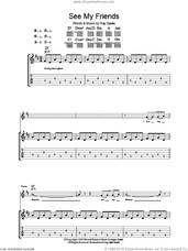 Cover icon of See My Friends sheet music for guitar (tablature) by The Kinks and Ray Davies, intermediate skill level