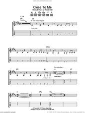 Cover icon of Close To Me sheet music for guitar (tablature) by The Cure and Robert Smith, intermediate skill level