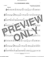 Cover icon of I'll Remember April sheet music for clarinet solo by Woody Herman & His Orchestra, Don Raye, Gene DePaul and Pat Johnston, intermediate skill level