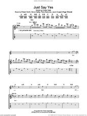 Cover icon of Just Say Yes sheet music for guitar (tablature) by The Cure, Jason Cooper, Perry Bamonte, Robert Smith and Simon Gallup, intermediate skill level