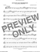 Cover icon of Seventy Six Trombones sheet music for trumpet solo by Meredith Willson, intermediate skill level