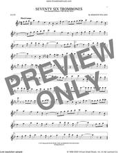Cover icon of Seventy Six Trombones sheet music for flute solo by Meredith Willson, intermediate skill level