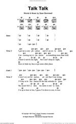 Cover icon of Talk Talk sheet music for guitar (chords) by The Music Machine and Sean Bonniwell, intermediate skill level