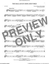 Cover icon of The Ballad Of John And Yoko sheet music for alto saxophone solo by The Beatles, John Lennon and Paul McCartney, intermediate skill level