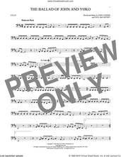 Cover icon of The Ballad Of John And Yoko sheet music for cello solo by The Beatles, John Lennon and Paul McCartney, intermediate skill level