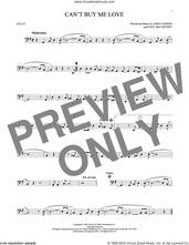 Cover icon of Can't Buy Me Love sheet music for cello solo by The Beatles, John Lennon and Paul McCartney, intermediate skill level