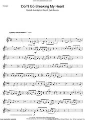 Cover icon of Don't Go Breaking My Heart sheet music for trumpet solo by Elton John, Ann Orson and Carte Blanche, intermediate skill level