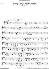 Cover icon of Swing Low, Sweet Chariot sheet music for clarinet solo, intermediate skill level