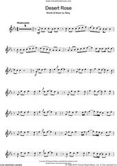 Cover icon of Desert Rose sheet music for violin solo by Sting, intermediate skill level