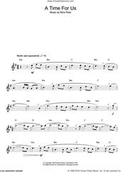 Cover icon of Romeo And Juliet (Love Theme) sheet music for flute solo by Nino Rota, intermediate skill level