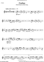 Cover icon of Fireflies sheet music for clarinet solo by Owl City and Adam Young, intermediate skill level