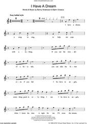 Cover icon of I Have A Dream sheet music for flute solo by ABBA, Westlife, Benny Andersson and Bjorn Ulvaeus, intermediate skill level