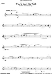 Cover icon of Theme from Star Trek sheet music for clarinet solo by Alexander Courage, intermediate skill level